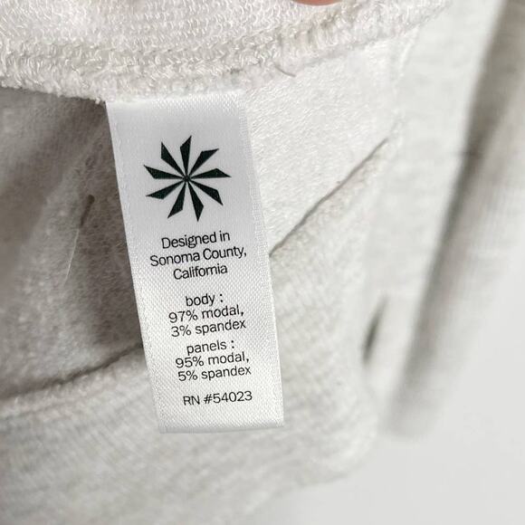 Athleta Small S Light Gray Studio Yoga Wrap Cardigan Sweater Draped Front Modal - Picture 11 of 12